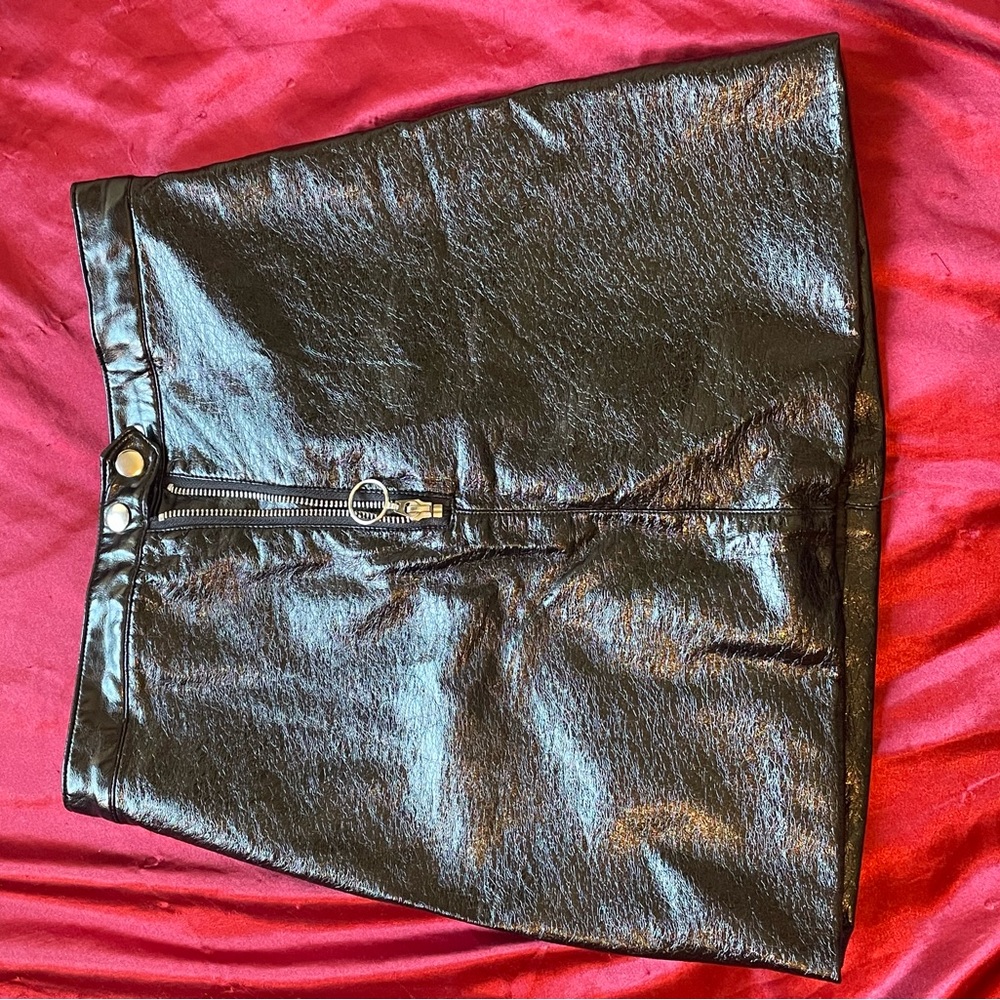 Divided H&M black Leather skirt